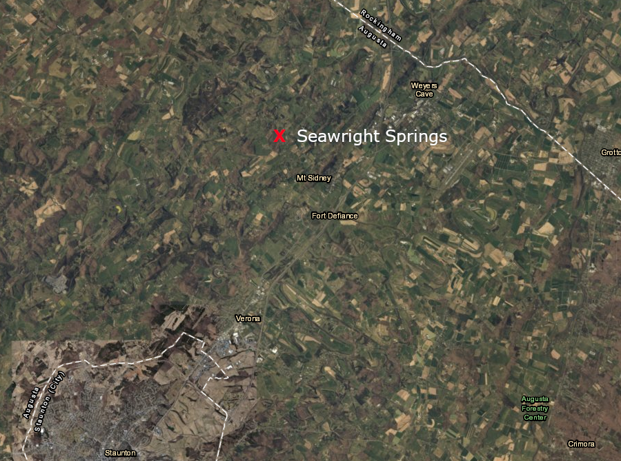 in 2019, Flow Alkaline Spring Water commercialized Seawright Springs in Augusta County as a source for bottled water