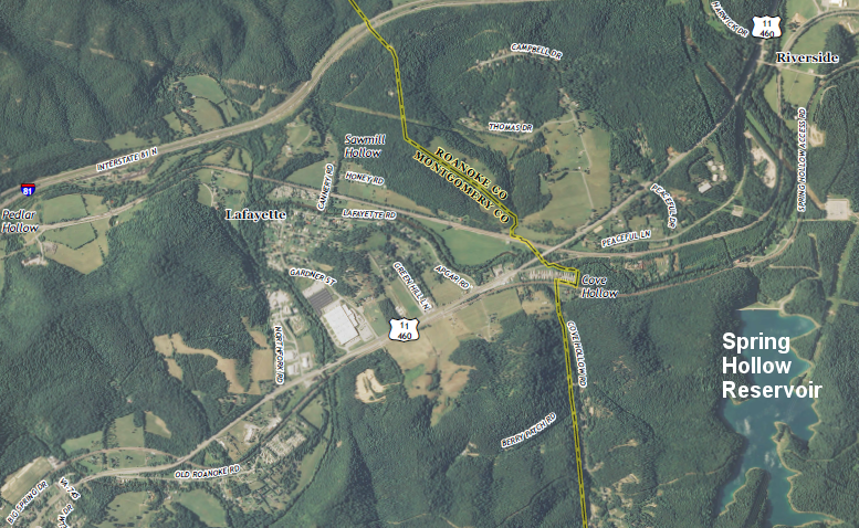 Spring Hollow Reservoir was built by Roanoke County in 1996, after the City of Roanoke pulled out of the project